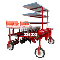 Machine de repiquage de luffa Machine de repiquage d'amarante comestible Planteur de semis d'échalote Machine de repiquage de riz à 6 rangées