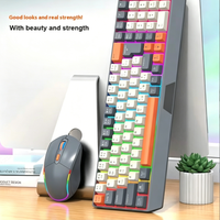 Factory Outlet Price Dual-mode Color Three Tone Keycap Wireless Keyboard Mouse Combo for Gaming Office Laptop