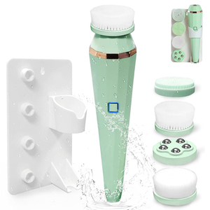 4 in 1 Usb Rechargeable Electric <strong>Facial</strong> Cleansing Brush Soft Skin <strong>Portable</strong> <strong>Massager</strong> Face Brush Deep Cleaning Device - Product Image 2