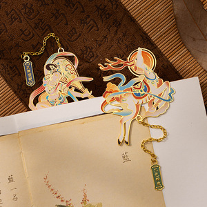 Cadeaux, conception personnalisée, logo en <span class=keywords><strong>laiton</strong></span>, émail doux <span class=keywords><strong>doré</strong></span>, marque-page en métal avec boîte cadeau - Product Image 3