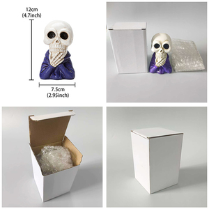 Adorno de Resina Creativo para Halloween, Calavera Sonriente Traviesa, Decoración Festiva Espeluznante pero Acogedora - Product Image 6