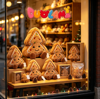 Peluche personnalisée en forme de biscuit de Noël, jouet en peluche doux, poupée de Noël pour la décoration de la maison ou du bureau, cadeau pour enfants, peluche en forme de biscuit de Noël