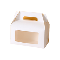 Boîtes à gâteaux de finition mate en gros avec fenêtres en PVC de différentes tailles pour les desserts, les gâteaux, l'emballage des tartes aux œufs