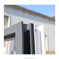 Ventana Corredera Ultra Delgada de Aluminio Antirrobo con Visor de 20mm, Muro Cortina Exterior para Hotel, Marco Minimalista, Vidrio Grande