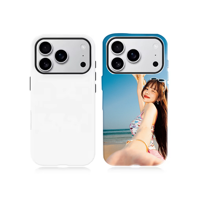 1pc MOQ 2 1 TPU+PC Simple Design Custom DIY Anti-Fall Shockproof Waterproof Full Coverage Phone Cases for 16/17 Pro Max