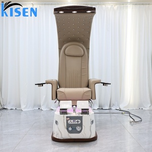 KISEN - Équipement de salon de manucure haut de gamme en bois - Chaises de pédicure électriques inclinables - Chaise de spa de luxe avec lavabo - Product Image 2