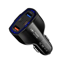 Vente chaude P49 4 ports chargeur de voiture adaptateur 2 USB 2 TYPE-C PD 20W charge rapide QC 3.0 18W/20W Super rapide 15W ordinateur portable montre intelligente