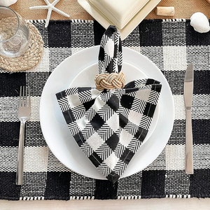 Wholesale Modern Boho Style Korean Knitted Dining <b>Table</b> Placemats Elegant Vintage Floral Cotton Disposable and Hot Selling - Product Image 3