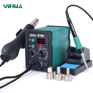 YIHUA 878D 2 in 1 Anti-statis Suhu Konstan Layar Digital SMD Hot Air Gun Soldering Iron Soldering Station - Product Image 2