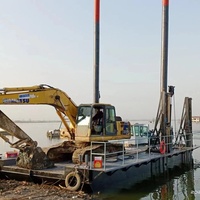 Plateforme de travail modulaire autoportante flottante pour le forage en eau et les projets de fondations