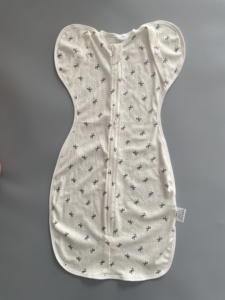 Sac de couchage respirant en interlock 100% coton pour bébés, toutes saisons, avec fermeture éclair pour nouveau-nés et tout-petits - Product Image 3