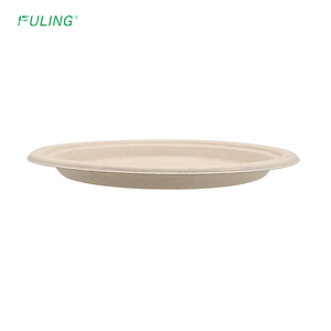 จานชานอ้อยแบบใช้แล้วทิ้งสำหรับร้านอาหารจานย่อยสลายได้ตามธรรมชาติขนาด9นิ้ว - Product Image 6