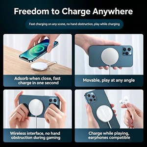 <span class=keywords><strong>Chargeur</strong></span> sans fil magnétique <span class=keywords><strong>Apple</strong></span> MagSafe, <span class=keywords><strong>chargeur</strong></span> rapide sans fil 15W QC3.0 pour téléphone - Product Image 4