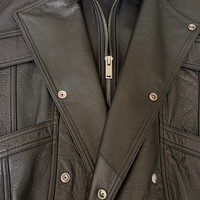 Blouson en cuir de moto ample et texturé en peau de mouton pour femme, avec revers multicouches, idéal pour la conduite automne