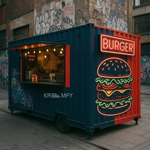 Kiosque alimentaire unique et contemporain en conteneur maritime, restaurant, bar, café, boutique de café personnalisée, robuste, durable, grand espace - Product Image 1