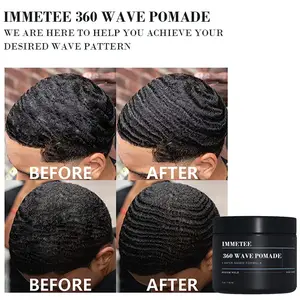 Wave Pomade Water Based Lasting Extreme Hold Hair Salon Styling Nourishes Low Moq Hair Gel Wave Pomade para homens