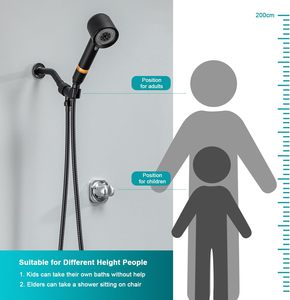 Portable Multifunctional High-Pressure Filter <b>Shower</b> Head with Triple Spray Easy Installation Handheld Bathroom <b>Shower</b> Head - Product Image 4