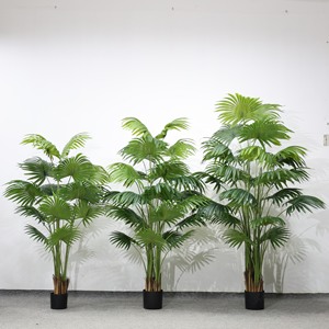 Palmier artificiel en plastique de haute qualité, plante verte en pot sur pied, décoration pour la maison et le bureau, résistant aux UV, écologique - Product Image 6