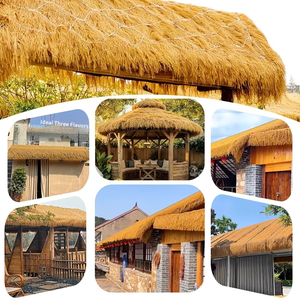 Fabricant chinois de toiture synthétique en chaume artificiel durable, résistant à l'eau, <span class=keywords><strong>avec</strong></span> support robuste en PP, anti-âge, durée de vie de 3 ans, sur mesure - Product Image 3