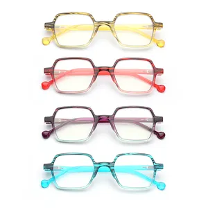 2024卸売ファッションバルク老眼鏡男性用女性人気最高品質スタイリッシュなユニセックス小さな正方形フレーム老眼鏡