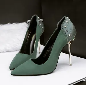 cy20214a Women Sexy Sandals High Heel Pointed Toe Studded Stiletto Shoes Chinese Wholesale Supplier