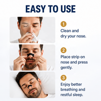 Bandes nasales personnalisées en gros, fabricant OEM, bande adhésive respirante pour le nez, anti-ronflement, aide au sommeil, utilisation sportive, certifiées MSDS