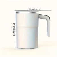 Mug Électrique Portable Intelligent en Acier Inoxydable 304 pour Café/Milkshake avec Agitation Automatique et Surveillance de Température, Idéal pour le Fitness et les Déplacements Transfrontaliers