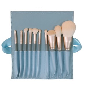 Ensemble de pinceaux de maquillage professionnels <span class=keywords><strong>Daubigny</strong></span>, 16 pièces, manche en métal argenté, poils synthétiques, pour le visage/les yeux, fond de teint, fard à paupières, blush - Product Image 4