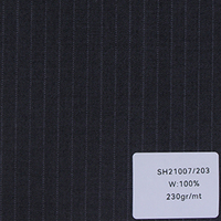 Tissu en laine peignée 100% antistatique 270GSM à motif sergé pour vêtements haut de gamme, costumes, blazers et autres vêtements