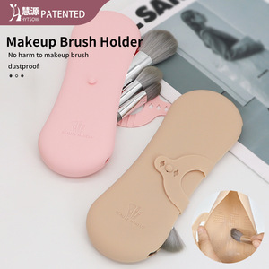 Organizador de Maquillaje de Silicona, Diseño Simple, Bolsa de Almacenamiento de Cosméticos Ecológica, Portátil para Viajes - Product Image 3
