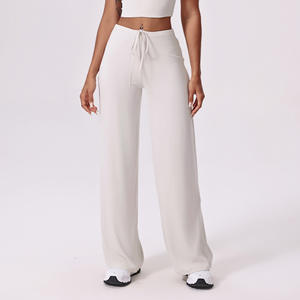 Pantalons de sport droits pour <span class=keywords><strong>la</strong></span> course à pied en plein air, nouvelle collection Lulu Custom, antibactériens, cool, jambes larges, design amincissant - Product Image 5