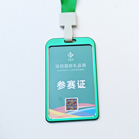 Porte-badge vertical en alliage d'aluminium, étui pour carte d'identité, porte-carte de travail en métal, fournitures de bureau