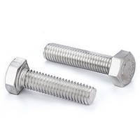 Visserie de qualité supérieure, boulons et écrous M16 TBF M48, boulons hexagonaux en acier inoxydable, boulons et écrous hexagonaux DIN933 DIN931 pour la construction