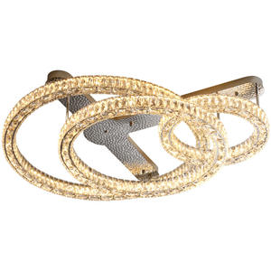 Lámpara de decoración del hogar de estilo moderno de alta calidad anillo redondo LED K9 luz de techo de cristal para sala de estar - Product Image 6