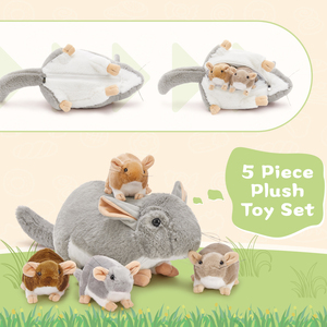 OEM/ODM 사용자 정의 울트라 소프트 어머니 아기 친칠라 봉제 장난감 귀여운 인형 동물 Kawaii 설치류 봉제 인형 파티 축제 선물 - Product Image 2