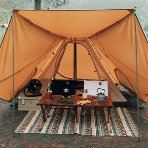Tienda de campaña india para viajes al aire libre con lona gruesa resistente al viento y a la lluvia estructura de dos dormitorios - Product Image 6