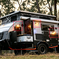 Lampe de toit LED dimmable 12V 24V, 287mm de long, bicolore réglable, extérieure IP67 pour camping-car, caravane, autocaravane