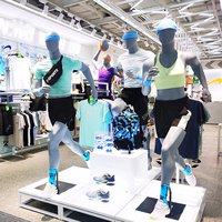 Venta al por mayor de fibra de vidrio diferentes Pose Fitness modelos deportes ventana Maniquí cuerpo completo hombre mujer cuerpo completo ropa tienda maniquíes