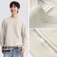 Sweat-shirts à col rond en polyester/coton anti-rétrécissement de haute qualité, couleur unie, logo personnalisé, 380G, coupe ample pour hommes
