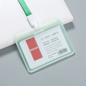 Titolare di carta di lavoro personale trasparente a doppia faccia dipendenti dipendenti che passano la copertina della carta di accesso custodia per Bus Tag - Product Image 4