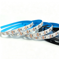 Tira de LED RGB WS2812B 5V Programable, 30/60 LED/m, Alta Luminosidad, Luz de Píxeles, Flexible, Cortable, IP20, Wi-Fi