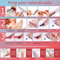 Kit de vernis à ongles en gel non toxique Orchid Fox DIY, comprend une base et un top coat, personnalisation de la marque, coffret