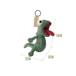 Al por mayor Colgante de peluche de lagarto con lengua fuera, con cara peculiar, creativo y feo, tipo camaleón Velboa, llavero para bolso de malla, para juegos - Product Image 4