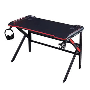 Compre un <span class=keywords><strong>Escritorio</strong></span> <span class=keywords><strong>Gamer</strong></span> Grande de Metal Negro con Iluminación LED para Computadora Portátil o PC, <span class=keywords><strong>Escritorio</strong></span> <span class=keywords><strong>Gamer</strong></span> RGB con Silla Combinada - Product Image 3