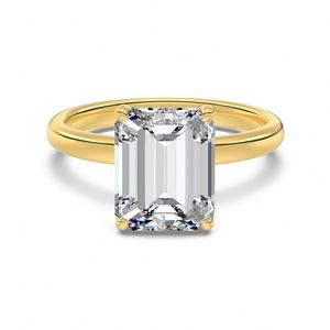 Bague de Fiançailles et de Promesse pour Femme Dylam, Style Classique, Bijoux Fins, Argent 925 de Qualité Supérieure, Zircon Cubique 5A Rectangulaire 4.0ct - Product Image 4