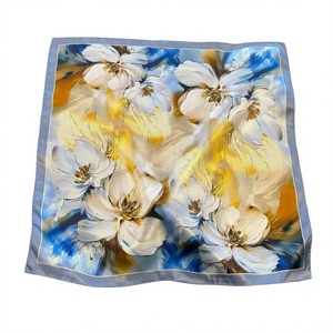 Wholesale Adult Women Mulberry <b>Silk</b> Luxury <b>Square</b> <b>Scarf</b> Custom Logo Printed Professional Uniform <b>Silk</b> Necktie Gift Sublimation - Product Image 4
