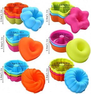 <b>Silicone</b> Muffin Cups <b>Silicone</b> Cupcake <b>Baking</b> Cups Reusable Muffin Liners Cupcake Wrapper Cups Holders for Muffins Cupcakes - Product Image 3