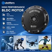 Actuador de articulación robótica con imán permanente sin escobillas CubeMars AK80-64, 48 Nm nominal, 120 Nm pico, servomotor para articulación de pierna de robot humanoide