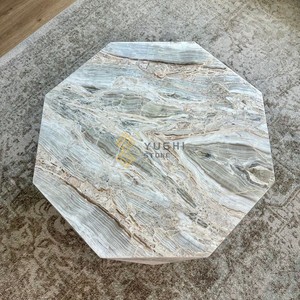 Yushi Sang Trọng Trắng Traveronyx Đa Giác Thời Trang Bàn Cà Phê Trong Suốt Trung Tâm Bảng Cho Nhà Đồ Nội Thất Phòng Khách - Product Image 4