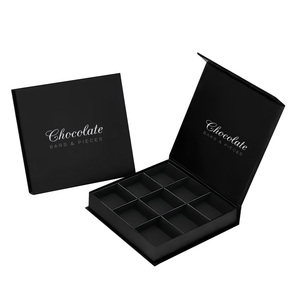 Scatola di Cioccolatini in Cartone Rigido Ecologico con Laminazione Opaca Soft Touch di Lusso, Artigianale, <span class=keywords><strong>per</strong></span> Alimenti, 9 Pezzi di Tartufi e Praline - Product Image 1